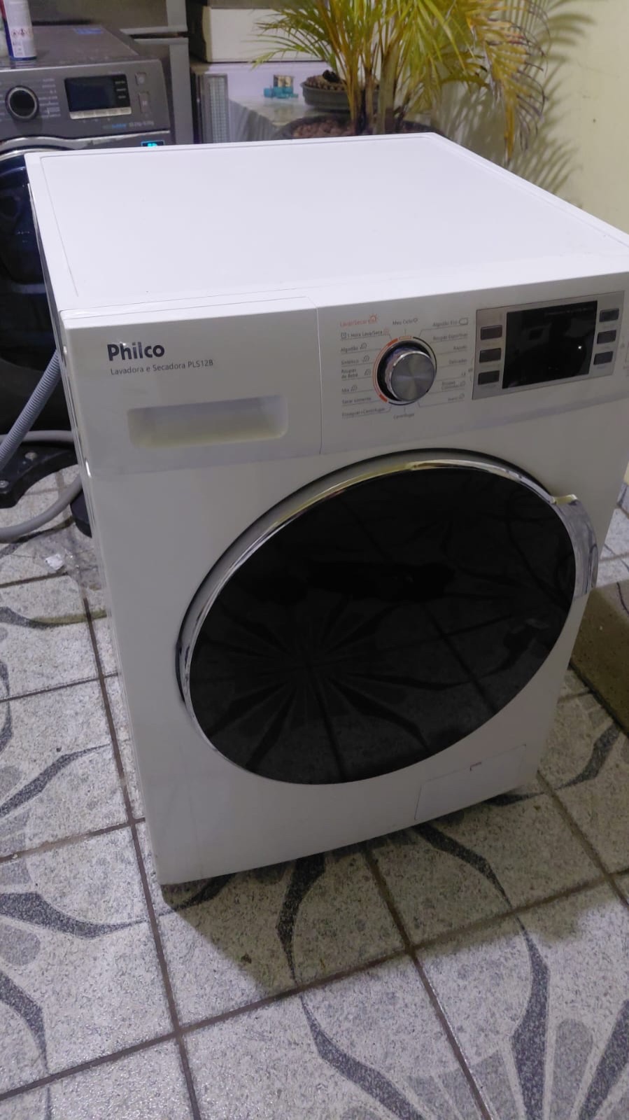 Lavadora e secadora Philco branca