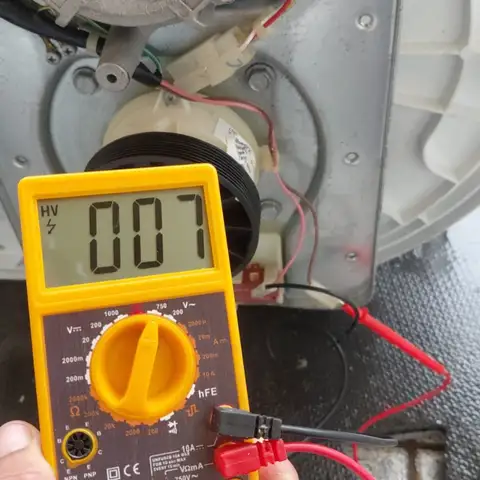Motor medido antes de trocar peça.